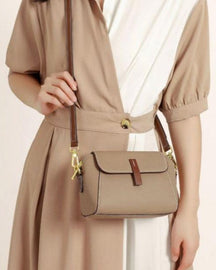 Bolsa Feminina de Couro Compacta Retrô - Rose