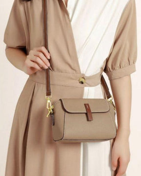 Bolsa Feminina de Couro Compacta Retrô - Rose