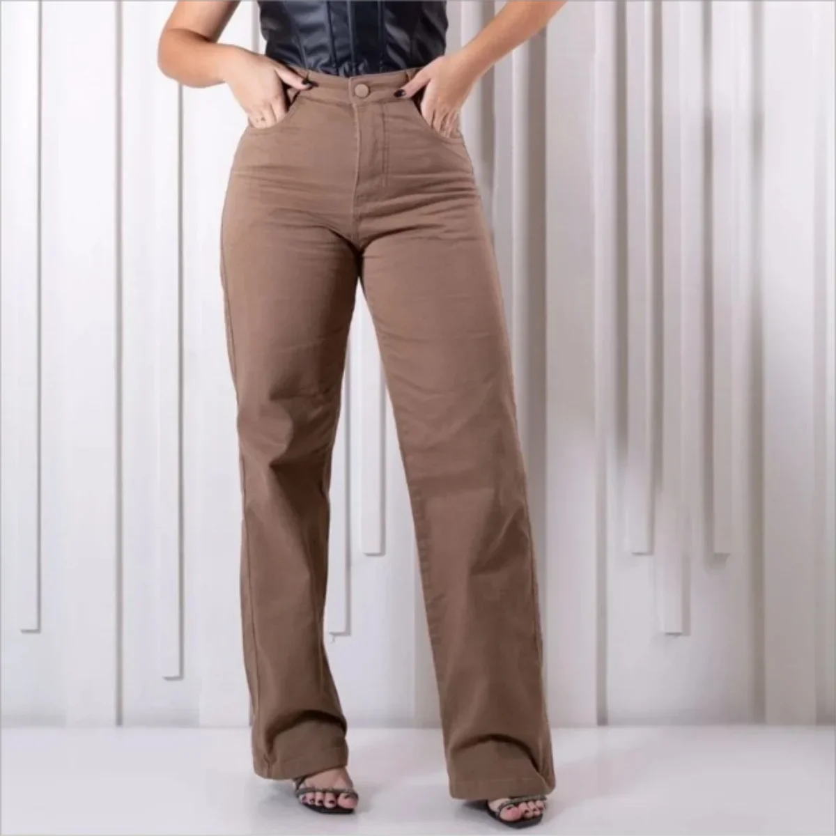 Calça Feminina Jeans Larga  - Thea