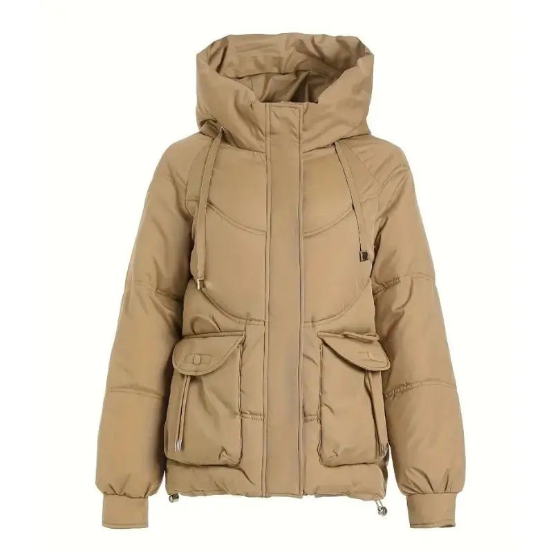 Jaqueta Feminina Puffer Com Capuz - Gisella