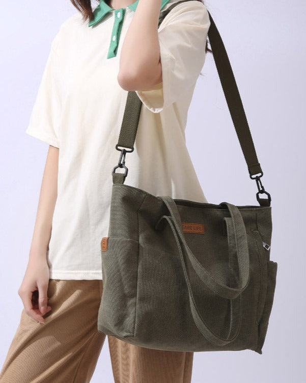 Bolsa Feminina de Couro Lona - Vivienne