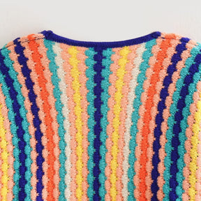 Casaco Feminino em Tricot Arco Íris - Brigitte