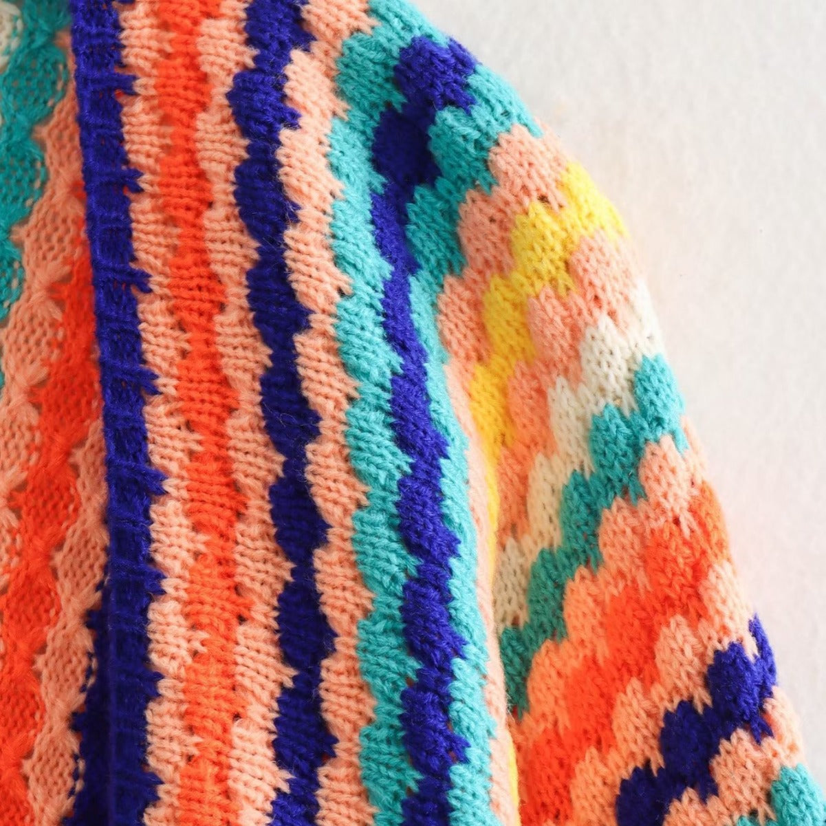 Casaco Feminino em Tricot Arco Íris - Brigitte