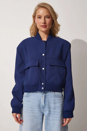 Jaqueta Feminina de Couro Bomber Basic - Natalia