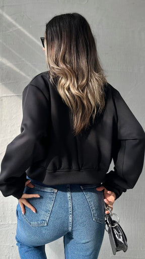 Jaqueta Feminina de Couro Bomber Basic - Natalia