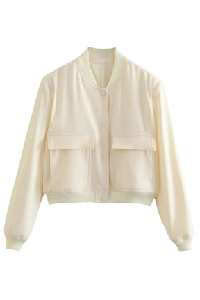 Jaqueta Feminina de Couro Bomber Basic - Natalia