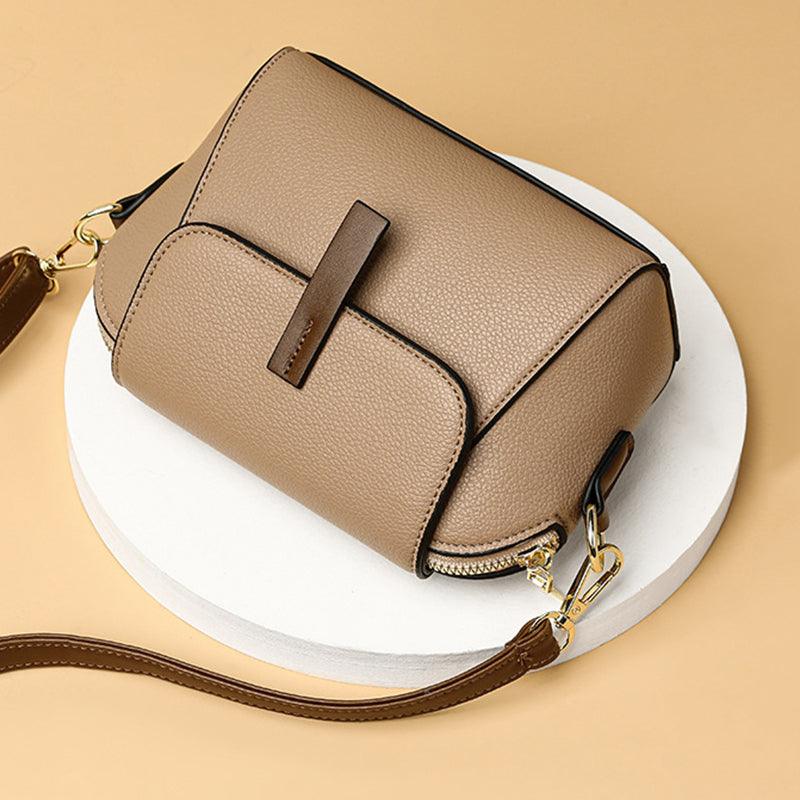 Bolsa Feminina de Couro Compacta Retrô - Rose