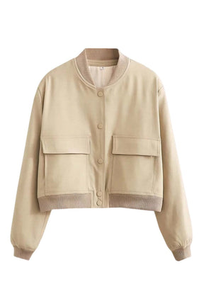 Jaqueta Feminina de Couro Bomber Basic - Natalia