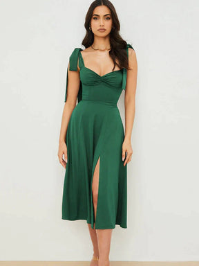 Vestido Feminino Longo Com Fenda - Chiara