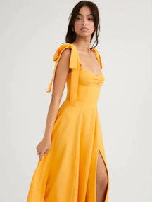 Vestido Feminino Longo Com Fenda - Chiara