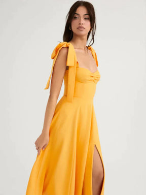 Vestido Feminino Longo Com Fenda - Chiara