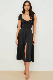 Vestido Feminino Longo Com Fenda - Chiara