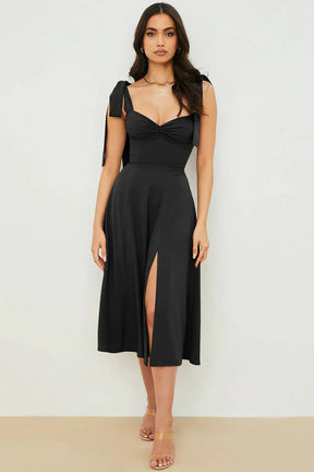 Vestido Feminino Longo Com Fenda - Chiara
