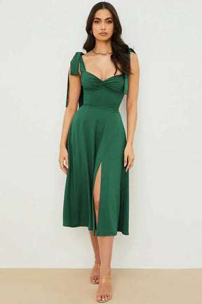 Vestido Feminino Longo Com Fenda - Chiara