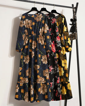 Vestido Feminino Longo Estampado - Helena