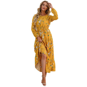 Vestido Feminino Longo Estampado - Helena