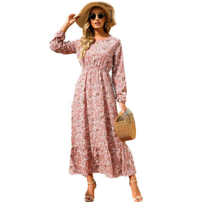 Vestido Feminino Longo Estampado - Helena