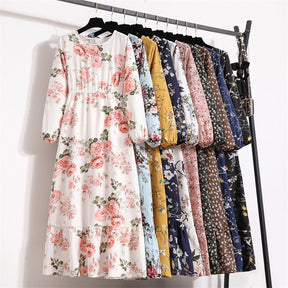 Vestido Feminino Longo Estampado - Helena