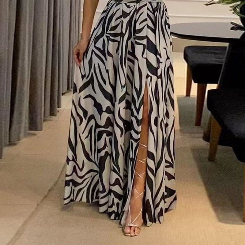 Vestido Feminino Longo Zebrado - Isabelle