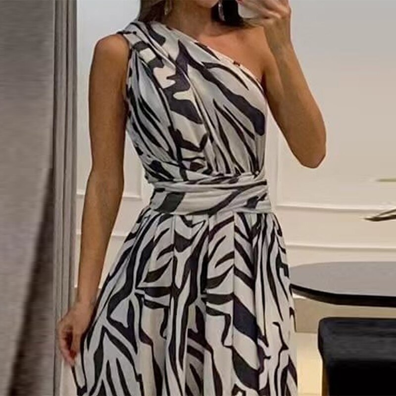 Vestido Feminino Longo Zebrado - Isabelle