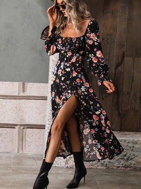 Vestido Midi Floral  -  Flores do Campo