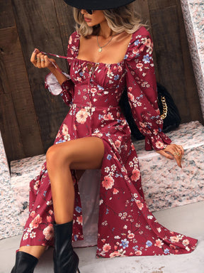 Vestido Midi Floral  -  Flores do Campo