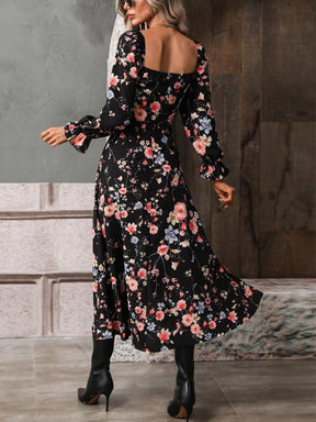 Vestido Midi Floral  -  Flores do Campo