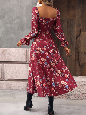 Vestido Midi Floral  -  Flores do Campo