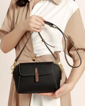 Bolsa Feminina de Couro Compacta Retrô - Rose